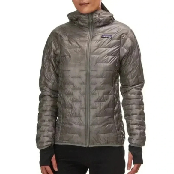 Patagonia Women's Micro Puff Hoody Puffer Jacket in Feather Grey Size XXS - Picture 1 of 9